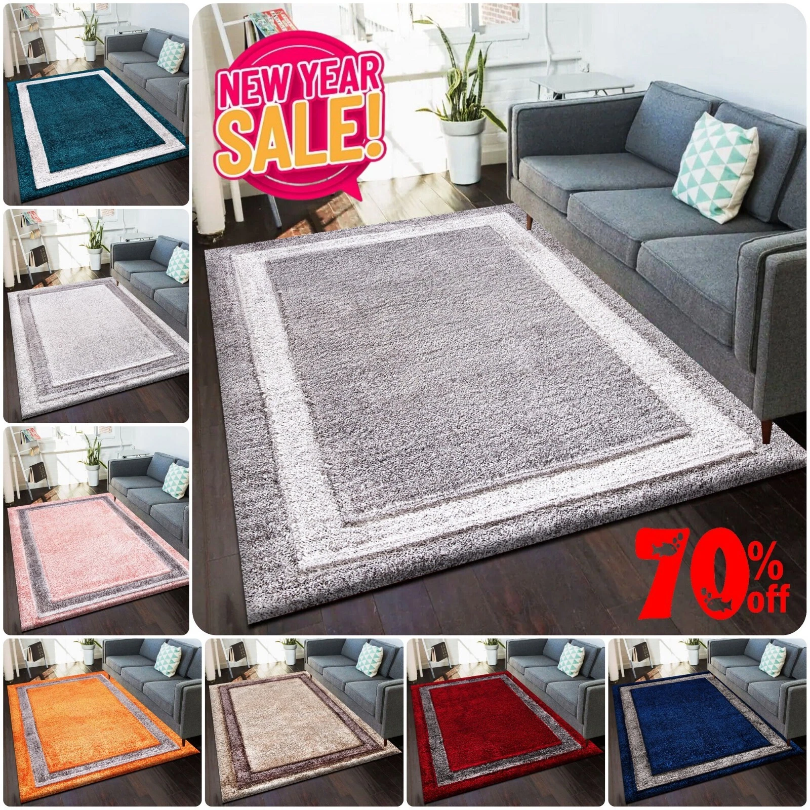 Modern Design Luxury Shaggy Area Rugs Hallway Runner Living Room Bedroom Carpet*
Opens in a new wind