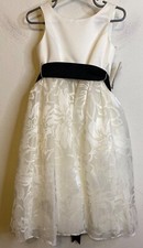 NEW David's Bridal White Burnout Sleeveless Dress Flower Girl Wedding Girl 2T