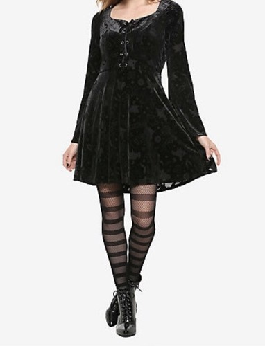 DISNEY HOCUS POCUS ICON VELVET BELL SLEEVE DRESS HER UNIVERSE XL 2X - 第 2/5 張圖片