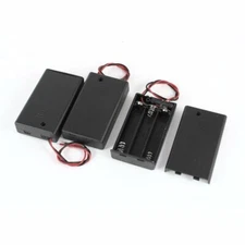 3 Pcs Two Wire ON/OFF Switch 3 x 1.5V AAA Battery Holder Case w Cover
