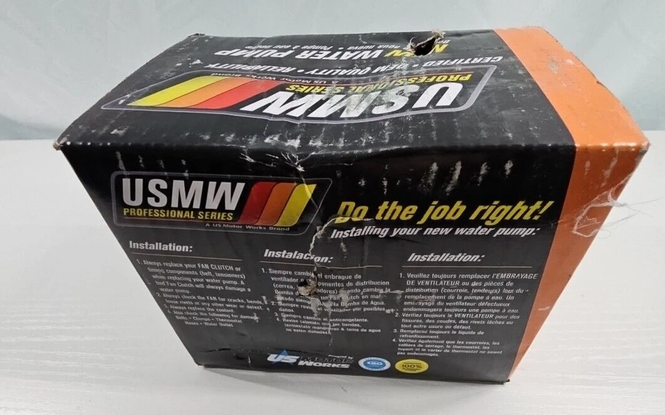 Bomba de água do motor US Motor Works US5079 para Cadillac / SAAB / Saturn selecionada nova - Imagem 4 de 4