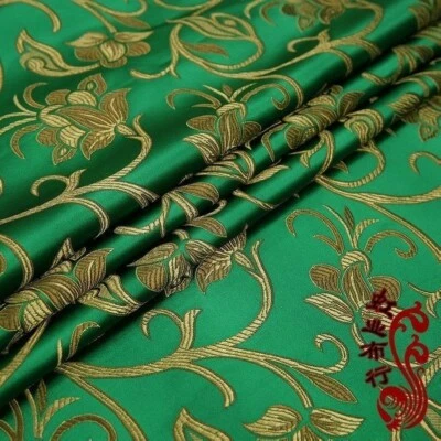 Chinesisch SEIDENSTOFF Blumenmuster Brokat seidig Kleid Kleidung Cheongsam Tang - Bild 1 von 4