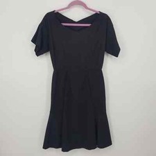 Piazza Sempione Fit & Flare Cocktail Dress 40 US 8 Flounce Hem Short Sleeve NEW