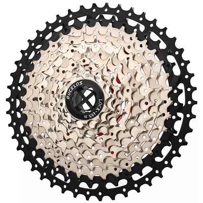 Bucklos Silver&Black 12-fach Kassette MTB Rennrad 11-46T für Shimano HG
