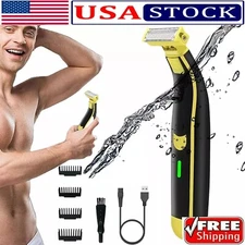 Full Body Washed Wet and Dry Shaver, Men's Electric Shaver Rotary Facial Shaver