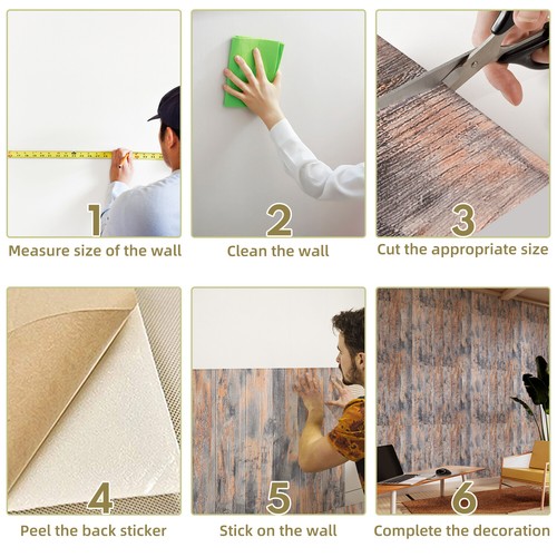 5/10PCS Large 3D Soft PE Foam Wall Panels Waterproof Wall Sticker Self-adhesive - Picture 18 of 138