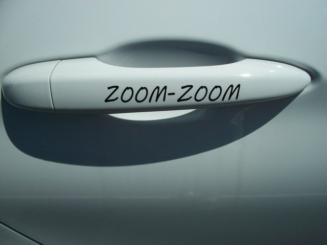 ZOOM ZOOM (set of 4) Decals Mazda door handle Vinyl stickers logo