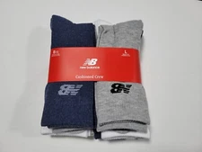 New Balance Mens Active Cushion  socks Arch support SZ 9-12 -8 Pack  Multi Color