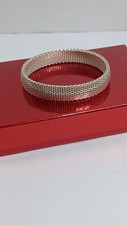 Godfrey Carter Vintage Mesh Bangle Bracelet Sterling Silver