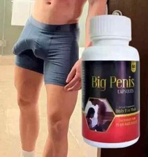 Male ENLARGER Longer Wider Bigger -4 INCH GROWTH- ENLARGEMENT PILLS 60 CAPS