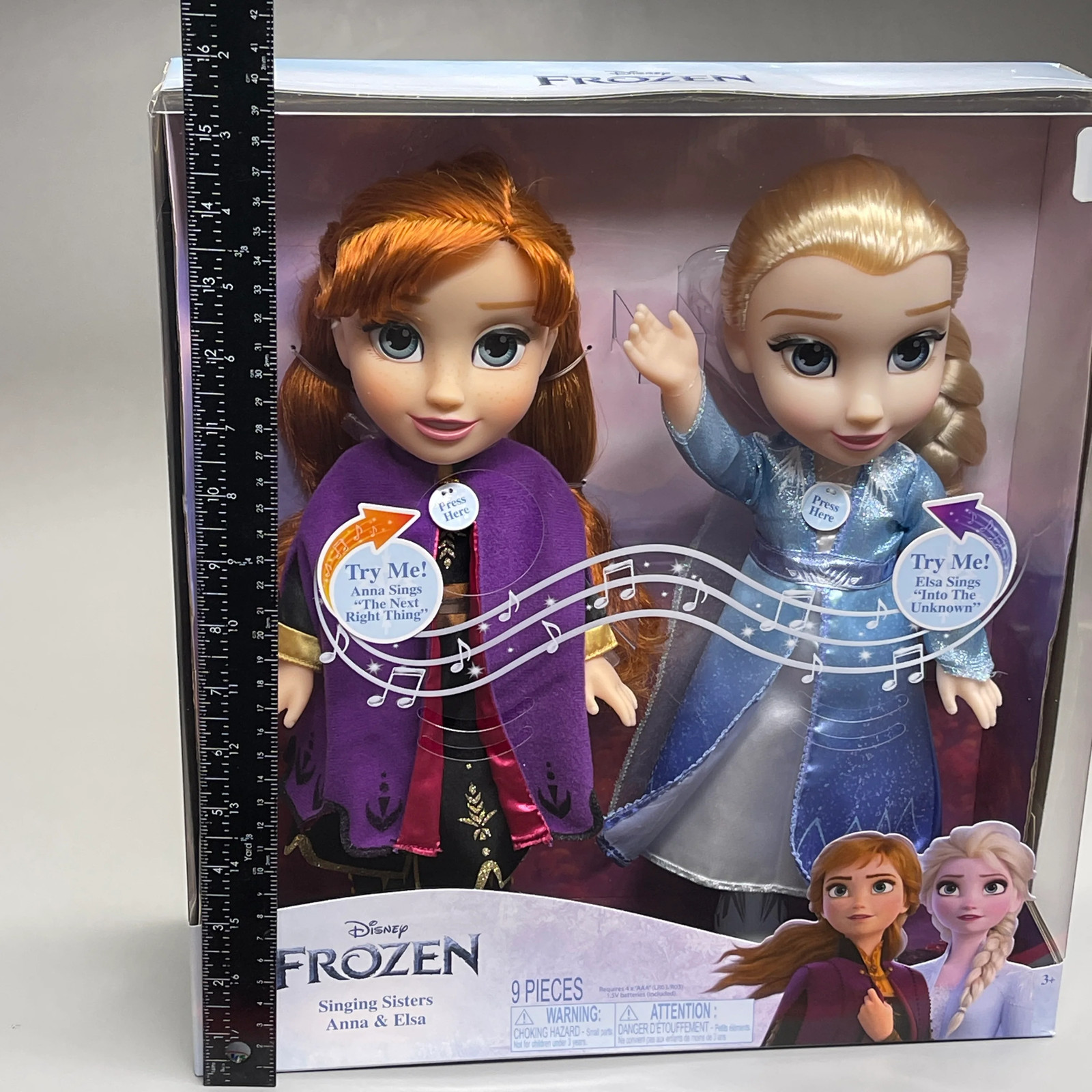 DISNEY Frozen Anna & Elsa Singing 14" Dolls 9 pc Set 20286 (New)