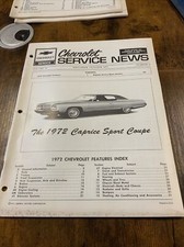 Chevrolet Service News Brochure Bulletin October 1971 Information On 72 Models
