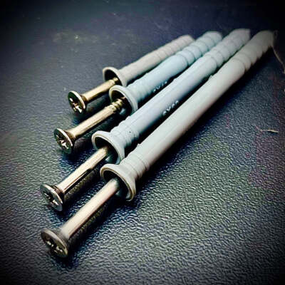 6 mm 8 mm Hammerrahmenbefestigungen A2 Edelstahl Nylon gerippt
