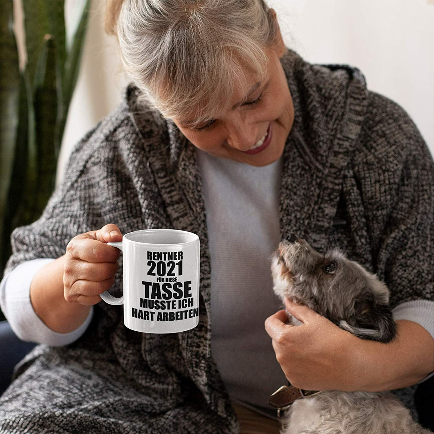 WIENS3D Rentnerin 2025 Tasse – Mit Spruch, 330 Ml, Weiß, Aus Keramik, Spülmaschinenfest, Als Abschiedsgeschenk Für Kolleginnen