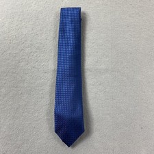 Michael Kors Tie Mens Blue Finnerty Geometric Silk Blend Necktie