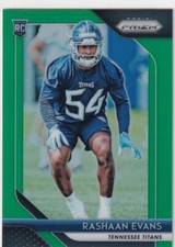 2018 PRIZMS GREEN RC RASHAAN EVANS TENNESSEE TITANS PRIZM ROOKIE (AG)1414