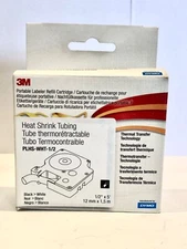 PLHS-WHT-1/2 3M * 5 PCS BOX *MTM PORTABLE LABELLER REFILL CARTRIDGES BLACK/WHITE