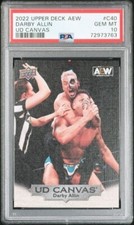 2022 Upper Deck AEW UD Canvas Short Print #C40 Darby Allin PSA 10 GEM MINT POP 2