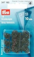 18 AnnäH DruckknöPfe Kunststoff Schwarz 10 Mm
