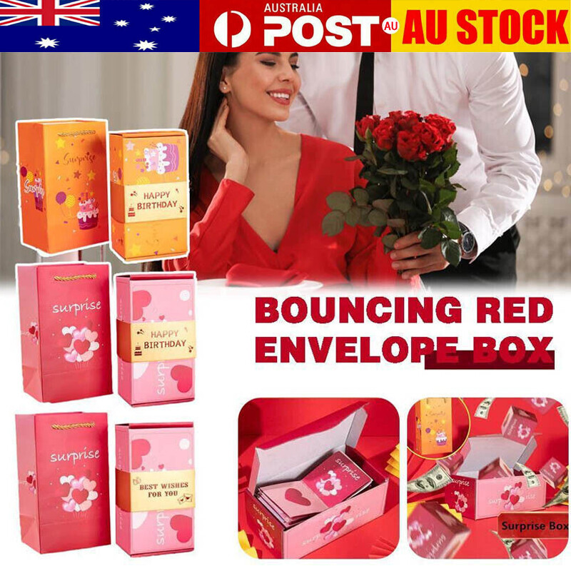 Folding Bouncing ATM Surprise Money Bounce Jumping Box Birthday Party Kids Gifts