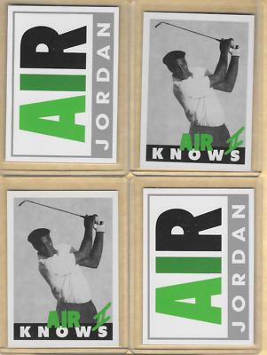 (2) Michael Jordan Broder 1990 Air Knows Rookie Golf 2 NNO OddBall