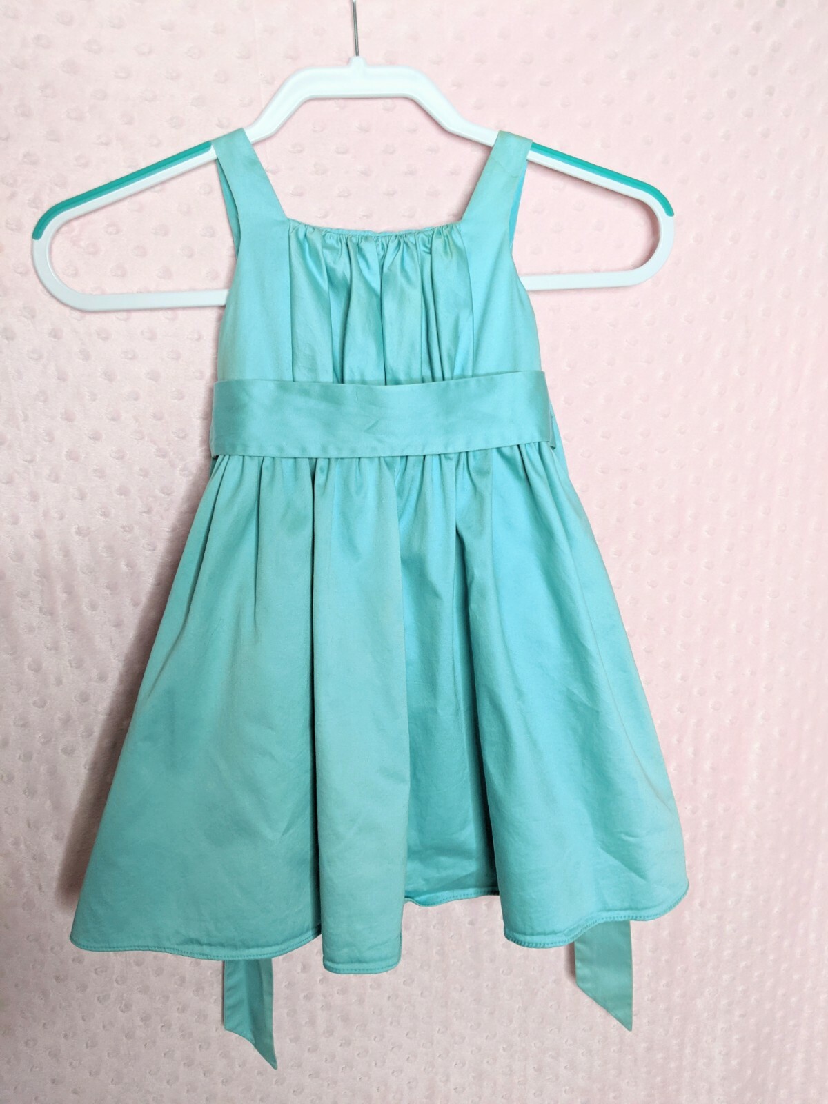 Toddler 2T Formal Dress Blue Cotton Davids Bridal… - image 1