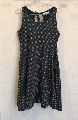 Kleid schwarz weiße Punkte Baumwolle Elasthan Gr.38 Cache Cache (2304088)
