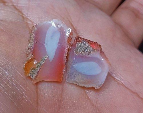 2 Piece, 33 Carat, Egg Opal, Natural Ethiopian Opal Raw Rough, Gemstone.