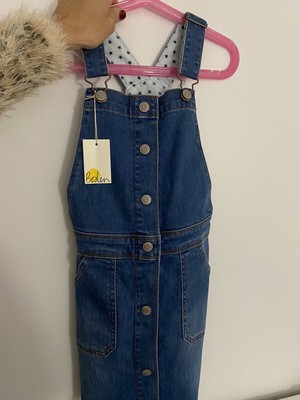 Mini Boden Denim Pinnie New