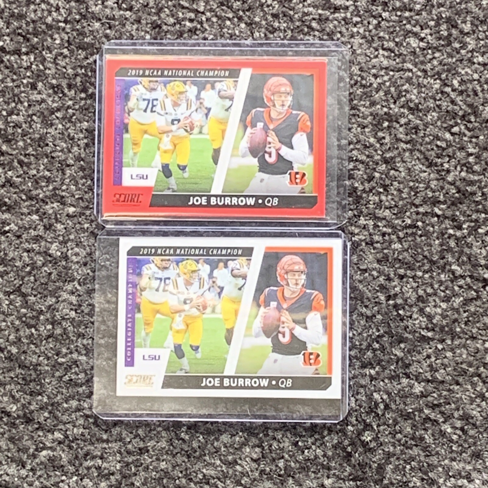 2021 Panini Score - Collegiate Champions Joe Burrow Red Parallel #CC1 Bengals