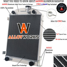 3 Row Aluminum Radiator For 1930-1932 Ford Stock Height Flathead V8 Engine