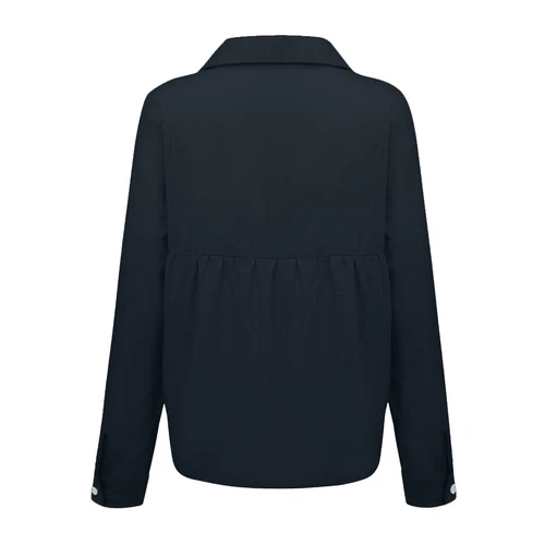 Blusa Prendas para el torso informal elegante de lino de algodón de manga larga para mujer - Imagen 15 de 38