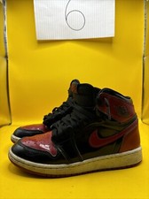 Nike Air Jordan 1 Retro High OG Patent Bred GS Sz 4Y Black Red White 575441 063