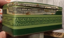 Vintage Benson & Hedges 100 Empty Tin + Canadian Cigarette Tax Stamp