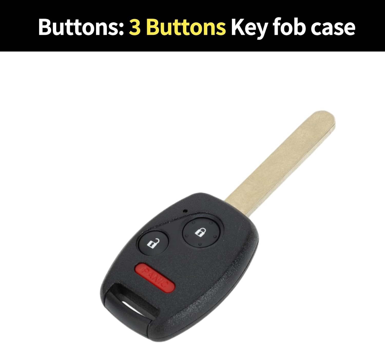 X AUTOHAUX Key Shell Case Keyless Entry Remote Fob Replacement Black 