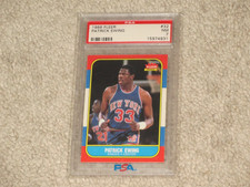 Patrick Ewing 1986 Fleer Rookie Card RC ICONIC Set New York Knicks #32 HOF PSA 7