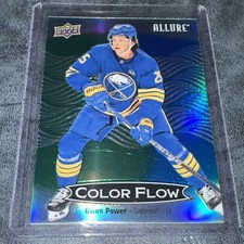 2024-25 Upper Deck Allure - Color Flow Owen Power #CFL-42 Green Blue
