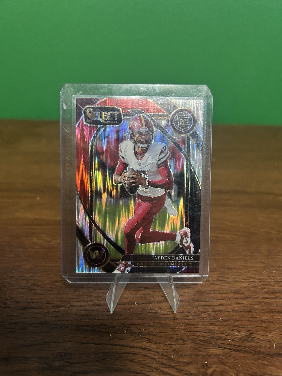 2024 Panini Select - Club Level Jayden Daniels #217 Black & Red Shock Prizm (RC)