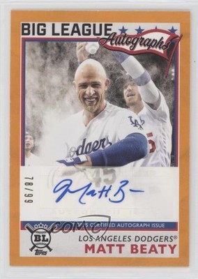 2020 Topps Big League Big League Orange 78/99 Matt Beaty #BLA-MB Auto 1d4m