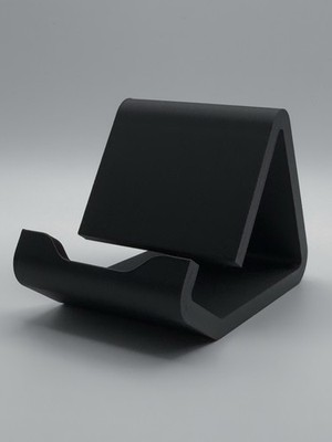 Minimalist Black Phone Stand   Modern Desk Holder   Durable 3D Printed PLA   