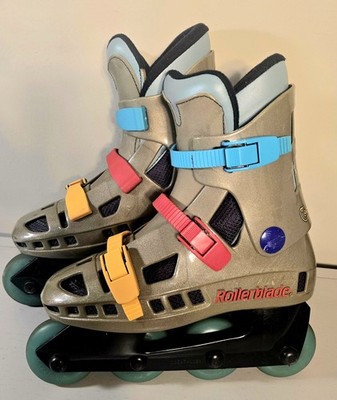 Vintage Rollerblade Mens US 6 Skates Cool Blade EU 5 Gold Made In Italy