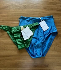 Zimmerman Lot Of Two SZ 1 Bikini bottoms US 2-4 New With Tags Teal & Green NEW