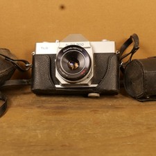 Sears Sekor Auto 500 TLS 35mm Film Camera Vintage with Leather Case Strap Lens