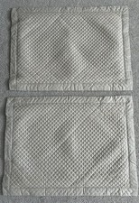 Ralph Lauren Sateen Standard Pillow Shams Diamond Pattern Beige Gold