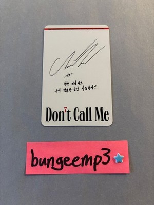 SHINEE CHOI MINHO DON'T CALL ME OFFICIAL PHOTOCARD | eBay