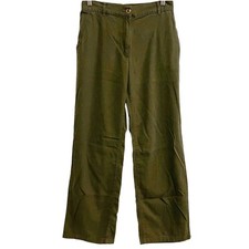 H&M Womens Linen Blend Pants Wide Leg Trouser...