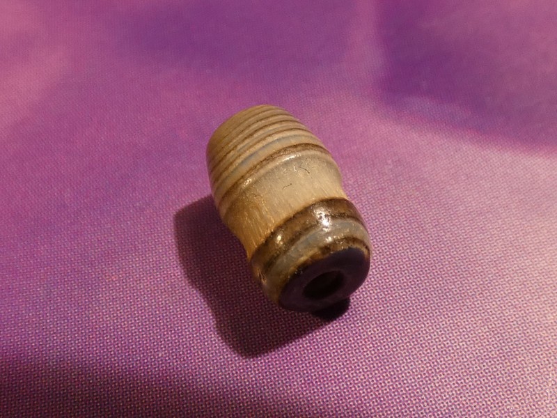 ANCIENT SOLOMONS BANDED AGATE BEAD SWAT VALLEY 8.4-5.3 MM GORGEOUS TUBE BEAD