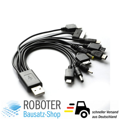10-in-1 Universal USB-Ladekabel für Smartphones und Handys