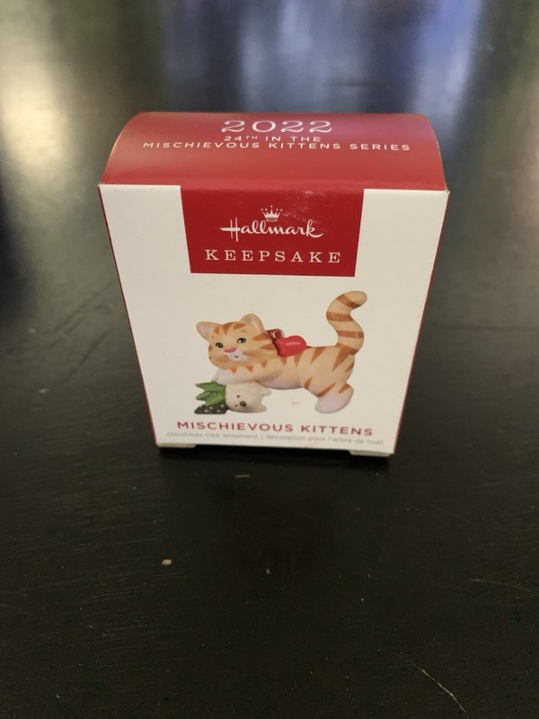 Hallmark 2022 Mischievous Kittens Cat series Christmas Ornament NIB