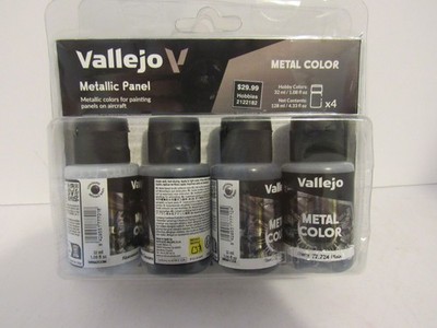 Vallejo Model Color Metallic Panel Set Aircraft Model Paint Kit 77.601